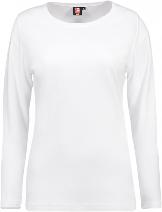 ID - Interlock Dame T-Shirt Langærmet - Hvid