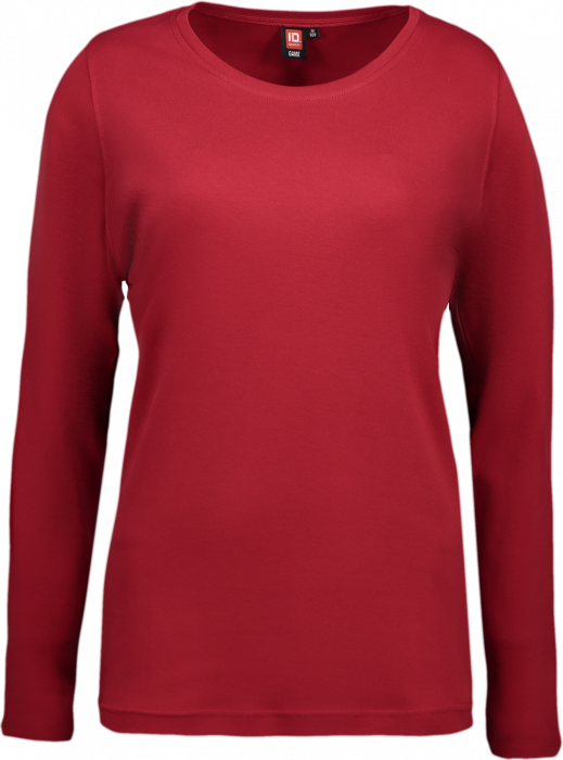 ID - Interlock Dame T-Shirt Langærmet - Rød