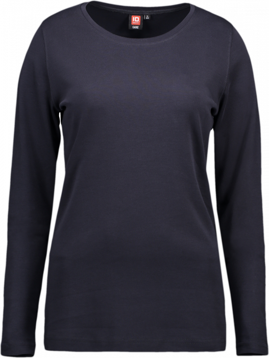 ID - Ladies' Interlock T-Shirt Long-Sleeved - Navy