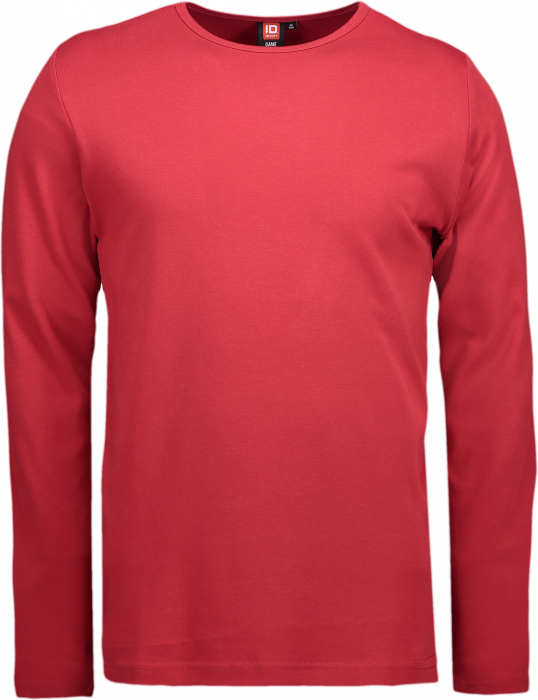 ID - Mens' Interlock T-Shirt Long-Sleeved - Red