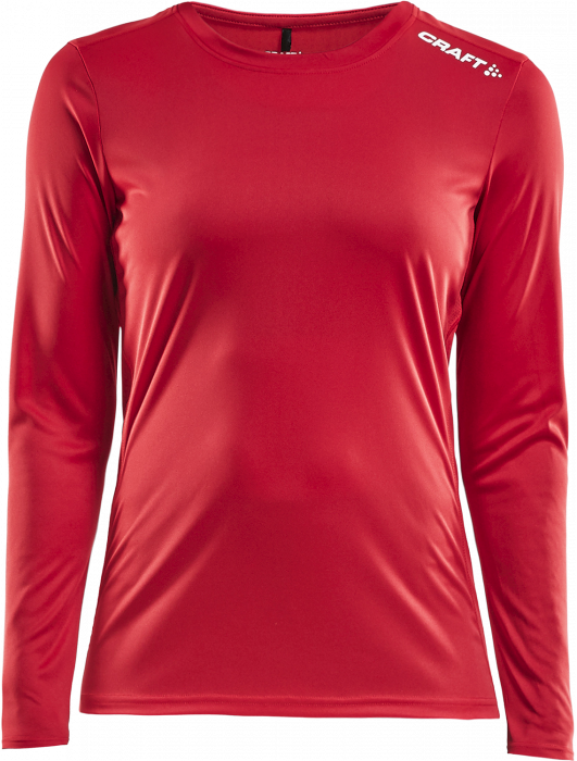 Craft - Rush Langærmet T-Shirt Dame - Rød & hvid