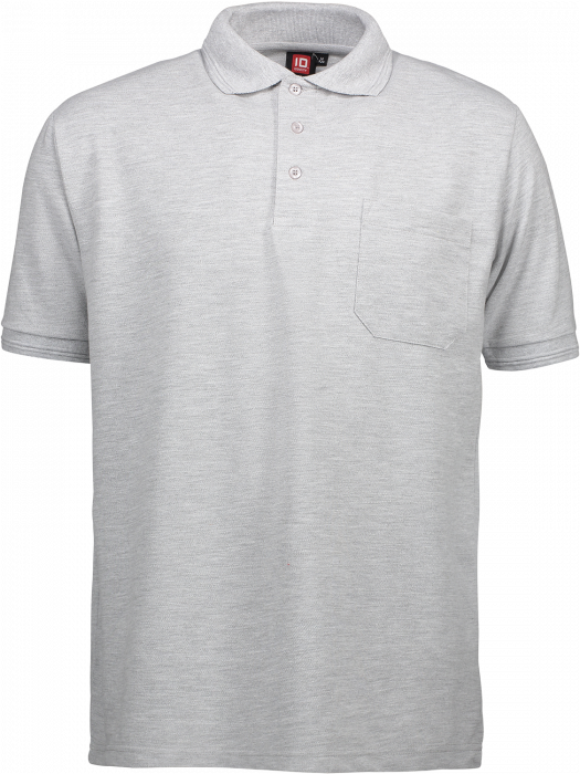 ID - Pro Wear Poloshirt Med Lomme - Grå Melange