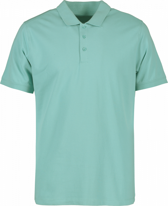 ID - Økologisk Polo T-Shirt Herre - Støvet Aqua