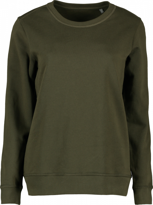ID - Organic Cotton Sweatshirt Women - Olive